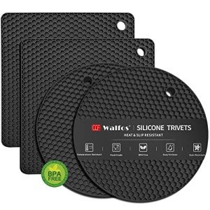 Silicone Trivet Mats - 4 Heat Resistant Hot Pads