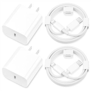 MAILESI for iPhone Charger Fast Charging,[MFi Certified] 2Pack 20W Type C Fast Charger Block with 6FT USB C Charger Cable Compatible for iPhone 14/13/12/11 Pro Max/11/Xs Max/XR/X,iPad,AirPods Pro