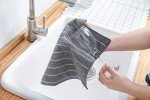 Microfiber Stripe Dish Towels - Pack of 8