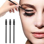100 Disposable Eyelash Mascara Brushes - Black