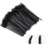 100 Disposable Eyelash Mascara Brushes - Black