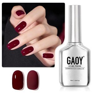 Red Gel Nail Polish - Dark Cherry, 16ml