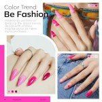 6-Color Pink Gel Nail Polish Set