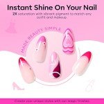6-Color Pink Gel Nail Polish Set