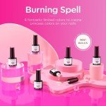 6-Color Pink Gel Nail Polish Set
