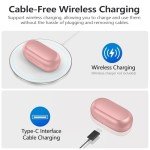 MOZOTER S8 Mini Wireless Earbuds Bluetooth 5.3 in Ear Light-Weight Headphones,60Hrs Playtime Ear Buds with Charging Case,Smart Ring Fitness Tracker,Premium Sound with Deep Bass for Sport-Pink