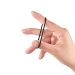 50 Count No-Metal Black Hair Ties for Girls