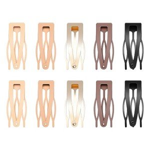 10 Pack Double Grip Hair Clips in Assorted Colors