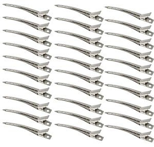 30 Pack Silver Duck Bill Hair Clips