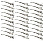 30 Pack Silver Duck Bill Hair Clips
