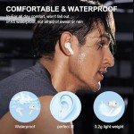 Daysnew Hybrid Active Noise Cancelling Earbuds Wireless, Bluetooth Earbuds with 50Hrs LED Power Display, IPx5 Waterproof, Immersive HiFi Stereo Sound, Ture Wireless Earbuds for iPhone/Android,White
