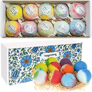 Organic Bath Bombs Gift Set – 10 Bubble Bombs