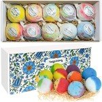 Organic Bath Bombs Gift Set – 10 Bubble Bombs