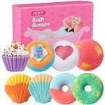 Colorful Organic Bath Bombs Gift Set - 8pcs