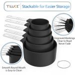 Stackable Measuring Cups & Spoons Set - Black