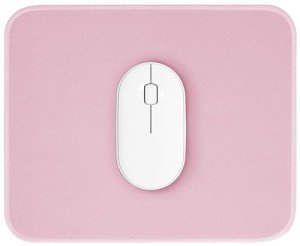 Pink Mouse Pad, Nice and Cute Mouse Pad, Splash-Proof Textured 10.2 x 8.2Inch, Stitched Edge Non-Slip Waterproof Rubber Mouse Pad