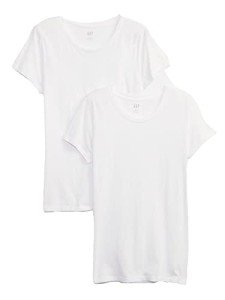 GAP Women's 2-Pack Crewneck Tees, White