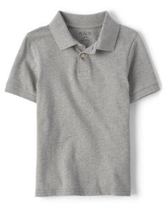 Boys' Short Sleeve School Polo Shirt - Smoke