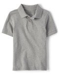 Boys' Short Sleeve School Polo Shirt - Smoke