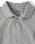 Boys' Short Sleeve School Polo Shirt - Smoke