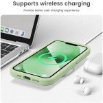 Vooii Compatible with iPhone 13 Case, Liquid Silicone Upgrade [Camera Protection] [Soft Anti-Scratch Microfiber Lining] Shockproof Phone Case for iPhone 13 6.1 inch - Matcha