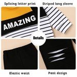 Toddler Boys Letter Long Sleeve Sweatshirt & Pants Set