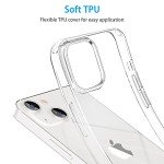 JJGoo for iPhone 13 Case Clear, Transparent Soft Shockproof Protective Slim Thin Phone Bumper Phone Cases for iPhone 13