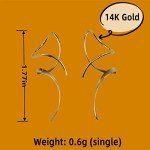 Spiral Threader Earrings for Women - 14K Gold