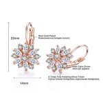 Sunflower Dangle Earrings with Cubic Zirconia