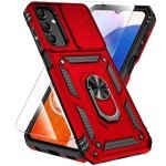 SunStory for Samsung Galaxy A15 5G Case with HD Screen Protector & Slide Camera Cover & Kickstand, for Samsung A15 5G Case [Military-Grade] Phone Case for Samsung Galaxy A15 5G (Red)