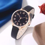 Stylish Women’s Analog Watch with Leather Strap