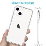 JJGoo for iPhone 13 Case Clear, Transparent Soft Shockproof Protective Slim Thin Phone Bumper Phone Cases for iPhone 13