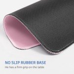 Pink Mouse Pad, Nice and Cute Mouse Pad, Splash-Proof Textured 10.2 x 8.2Inch, Stitched Edge Non-Slip Waterproof Rubber Mouse Pad