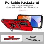 SunStory for Samsung Galaxy A15 5G Case with HD Screen Protector & Slide Camera Cover & Kickstand, for Samsung A15 5G Case [Military-Grade] Phone Case for Samsung Galaxy A15 5G (Red)