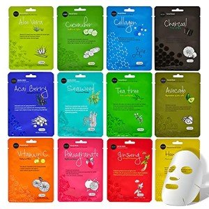 Celavi Essence Facial Sheet Masks - 12 Pack