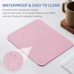 Pink Mouse Pad, Nice and Cute Mouse Pad, Splash-Proof Textured 10.2 x 8.2Inch, Stitched Edge Non-Slip Waterproof Rubber Mouse Pad