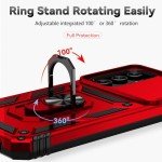 SunStory for Samsung Galaxy A15 5G Case with HD Screen Protector & Slide Camera Cover & Kickstand, for Samsung A15 5G Case [Military-Grade] Phone Case for Samsung Galaxy A15 5G (Red)