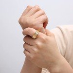 Boho Sun and Moon Stainless Steel Ring