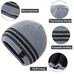 Warm Fleece-Lined Knit Beanie for Men
