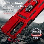SunStory for Samsung Galaxy A15 5G Case with HD Screen Protector & Slide Camera Cover & Kickstand, for Samsung A15 5G Case [Military-Grade] Phone Case for Samsung Galaxy A15 5G (Red)