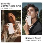 COFFKER for iPhone 13 Phone Case with [2X Screen Protectors], Liquid Silicone Shockproof Protective with Soft Anti-Scratch Microfiber Lining Slim Thin Case for iPhone 13 6.1 inch, Stone