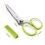 5-Blade Herb Scissors with Cleaning Comb Cover