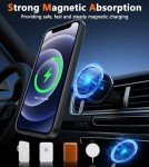 FNTCASE for iPhone 12 Phone Case: Magnetic Matte Textured Military Grade Drop Protection Translucent Cell Phone Cover - Slim Rugged Durable Shockproof Protective Bumper Cases- 6.1 inches/Black