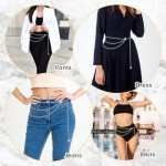 Layered Silver Metal Chain Belt for Women