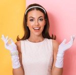 Black Velvet Pearl Headband for Women