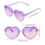3 Pack Heart Shaped Sunglasses for Kids