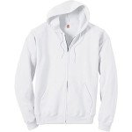 Hanes Men's Eco-Smart Zip Hoodie - White, Medium