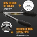 Stainless Steel Locking Kitchen Tongs Set of 2