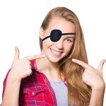 8 Pack Adjustable Black Eye Patches for All Ages
