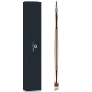 Dual Angled Eyebrow Brush with Spoolie - Dark Brown